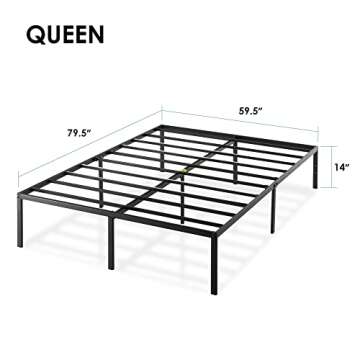 Best Price Mattress 14 Inch Metal Platform Beds w/ Heavy Duty Steel Slat Mattress Foundation (No Box...
