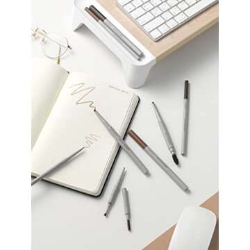 rom&nd HAN ALL FLAT BROW|water proof|all brows from dark brown to blonde hair|natural beauty|k-cosmetic|angled tip applicator| precision eyebrow pencil /c3 modern beige