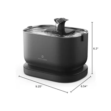 PETLIBRO Cat Water Fountain, Cordless Pet Fountain Battery Operated, 2.5L/84oz Dockstream Water Fountains for Cats Indoor, Cat Fountain with Stainless Steel Tray, Easy to Clean BPA-Free
