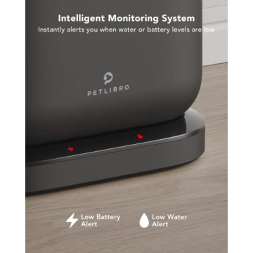 PETLIBRO Cat Water Fountain, Cordless Pet Fountain Battery Operated, 2.5L/84oz Dockstream Water Fountains for Cats Indoor, Cat Fountain with Stainless Steel Tray, Easy to Clean BPA-Free