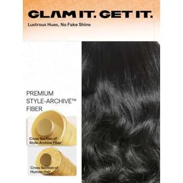 GORGIUS Black Body Wave Wig with Bangs Ready-to-Go Glueless Bang Wig Pre Bleached True Scalp Long Wavy Fringe Bangs Wig Upgraded with Style-Archive Premium Fiber