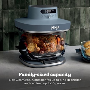 Ninja Crispi Pro 6-in-1 Glass Air Fryer with Recipe Book