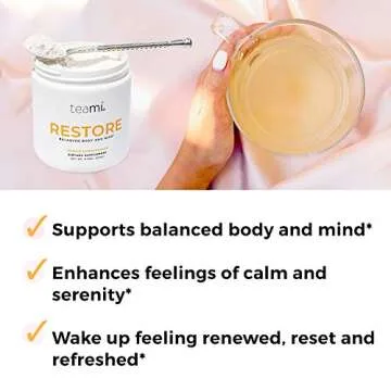 Calcium Magnesium Supplement - Restore by Teami with Vitamin C from Ascorbic Acid to Calm, De-Stress, Ease Muscle & Body Aches - Vegan Magnesium Citrate Powder is Gluten Free and Non-GMO (8.5oz)