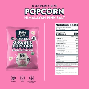 Lesser Evil Buddha Bowl Organic Popcorn Himalayan Pink - 8 Pack