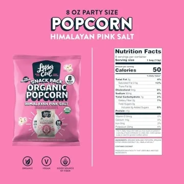 Lesser Evil Buddha Bowl Organic Popcorn Himalayan Pink - 8 Pack