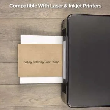 A7 Printable Brown Kraft 5x7 Envelopes 150 Pack, Ohuhu A7 5-1/4 x 7-1/4 Inch, Eco-Friendly A7 Envelopes for 5x7 Cards Invitation Wedding Chirstmas Photo Shower Birthday Party - Peel, Press & Self Seal