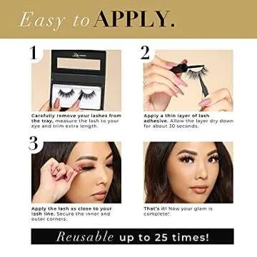 Glamorous Reusable False Eyelashes by Lilly Lashes