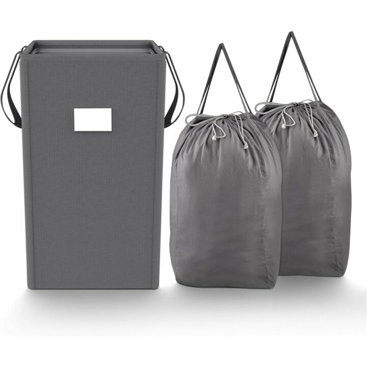 210L Collapsible Laundry Hamper with Washable Bags