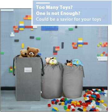 210L Collapsible Laundry Hamper with Washable Bags