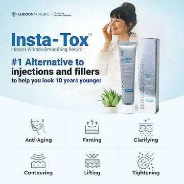 Serious Skincare - INSTA-TOX Instant Line and Wrinkle Filler Face Serum - Firm and Smooth the Look of Fine Lines, Deep Wrinkles and Pores - Temporary Skin Tightener - .75 oz