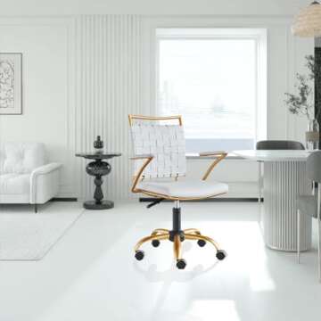 Modern Cute Computer Task Chair Small Computer Chair Cute Office Chair Home Computer Chairs Adjustab...