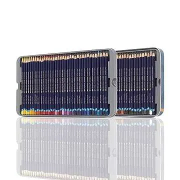 Derwent Coloured Pencils, Inktense Ink Pencils, Drawing, Art, Metal Tin, 72 Count (2301843)