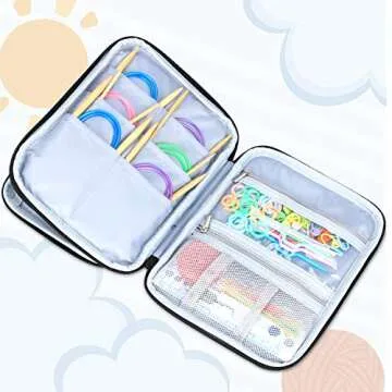 LUXJA Knitting Needles Case - Travel Organizer for Crafters