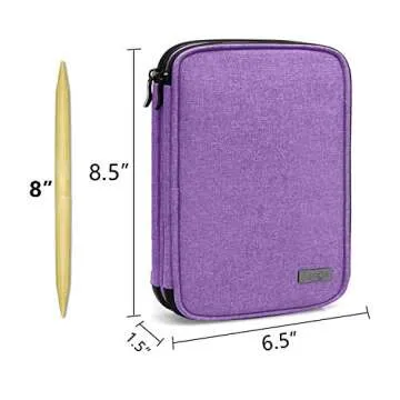 LUXJA Knitting Needles Case - Travel Organizer for Crafters