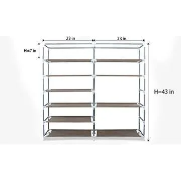 TXT&BAZ 27-Pairs Portable Boot Rack - Durable Shoe Organizer
