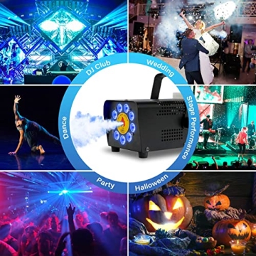 Portable 500W Smoke Machine with LED Lights