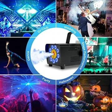 Portable 500W Smoke Machine with LED Lights