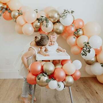 Pastel Orange Balloons 12 inch 50pcs Latex Party Balloons Baby Shower Helium Balloons Blush Birthday...