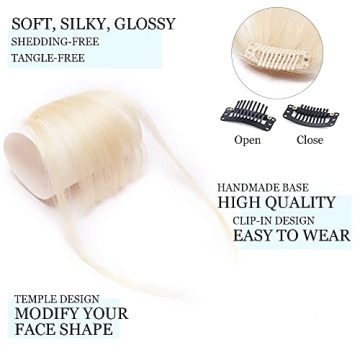 Hairro Clip In Bangs Human Hair Extensions for Women