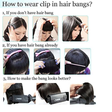 Hairro Clip In Bangs Human Hair Extensions for Women
