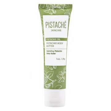 Pistaché Skincare Pistachio Oil Whipped Body Butter Cream Moisturizer (a.k.a The Boyfriend Body Butter) Trio Travel Packet Set + Hydrates Dry Skin and Nourishes + Vitamin E + Antioxidant Protection,