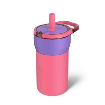 BrüMate Leap 12oz 100% Leakproof Kids Tumbler with Handle and Silicone Soft Straw | Durable Drop Re...