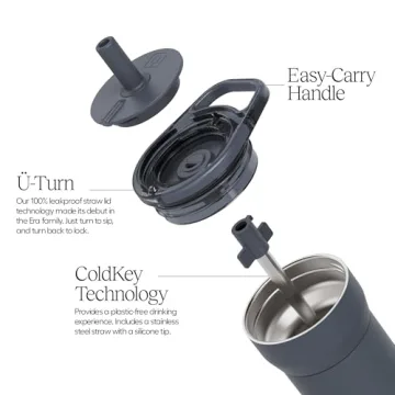 BrüMate Leap 12oz 100% Leakproof Kids Tumbler with Handle and Silicone Soft Straw | Durable Drop Resistant Silicone Sleeve | Made of Insulated Stainless Steel | Cup Holder Friendly | 12oz (Aurora)