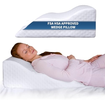Aeris Memory Foam Wedge Pillow for Recovery, Reading & Relaxation