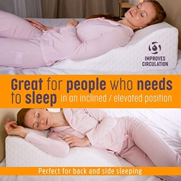 Fsa Eligible Memory Foam Wedge Pillow for Elevation and Support