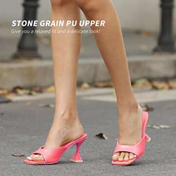 WSKEISP Women's Kitten Heels Sandals - Elegant & Comfortable