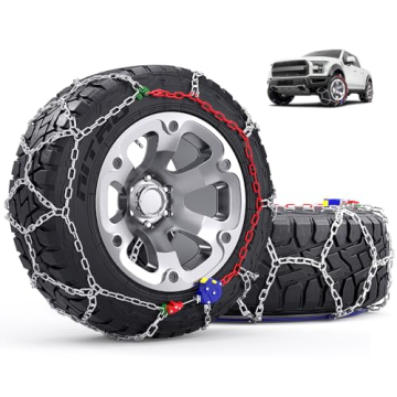 Heavy-Duty Snow Chains for Quick Installation - Set of 2