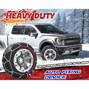 Quick Install Snow Chains for Trucks & SUVs Set of 2