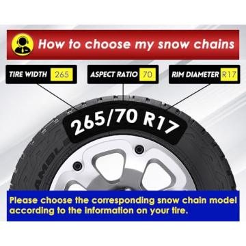 Quick Install Snow Chains for Trucks & SUVs Set of 2