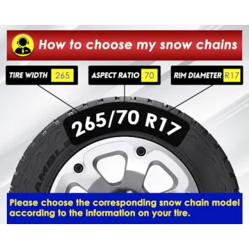 Quick Install Snow Chains for Trucks & SUVs Set of 2
