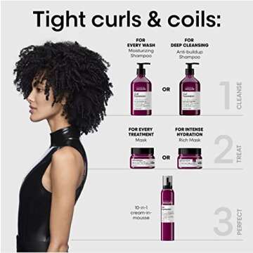 L'Oreal Professionnel Curl Expression Anti Buildup Shampoo - Gently Cleanses & Eliminates Buildup For Curly and Coily Hair Types, Sulfate, Paraben & Silicone Free