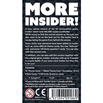 Oink Games Insider Black - Fast-Paced Party Game