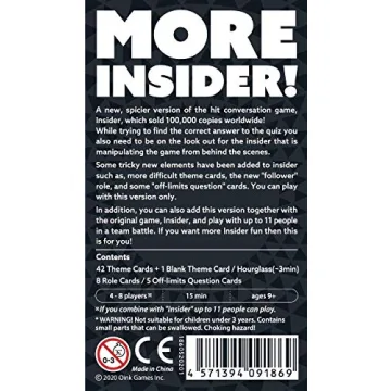 Oink Games Insider Black - Fast-Paced Party Game