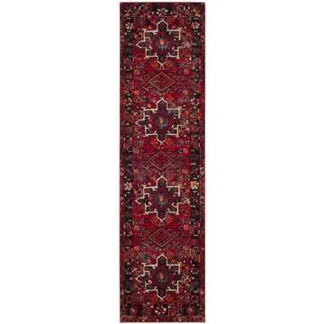 SAFAVIEH Vintage Hamadan Collection Accent Rug - 2'3" x 4', Red & Multi, Oriental Persian Design, No...