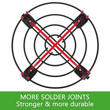 Metal Plant Caddy Heavy Duty Iron Potted Plant Stand with Wheels Brake Round Flower Pot Rack Mover on Rollers Dolly Holder Rolling Coaster Trolley Casters Indoor Outdoor Planter, Black(3Pack, 12inch)