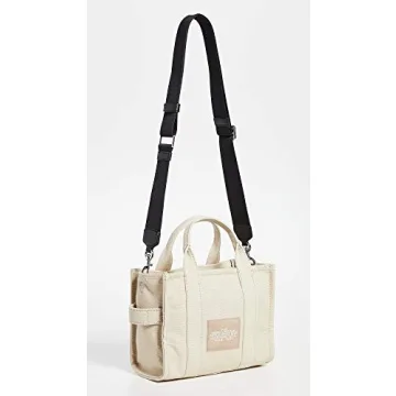 Marc Jacobs Canvas Small Tote Bag Stylish Functional Beige