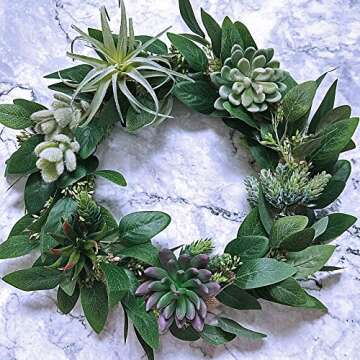 6 Pcs Faux Seeded Eucalyptus Leaves Spray Fake Artificial Eucalyptus Leaves Greenery Stems Bulk in G...