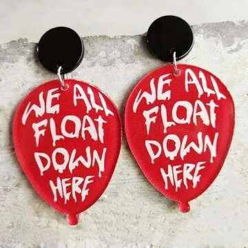Playful Pennywise Halloween Drop Dangle Earrings