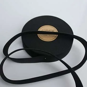 High Elasticity Black Knit Elastic Band for Crafts