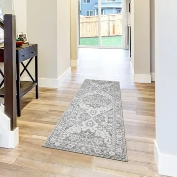 MaxRugrs Washable Stain Resistant Non-Slip Vintage Runner Rug