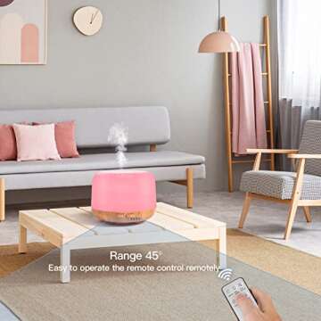 SPLITSKY Aromatherapy Essential Oil Home Diffuser with Remote Control, 300ML Large Room Cool Mist Ai...