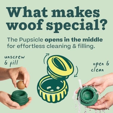 WOOF Pupsicle Interactive Dog Toy - Durable & Low-Mess