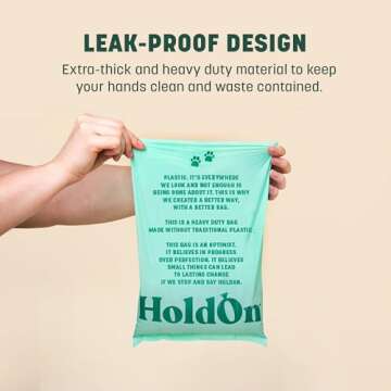 HoldOn Pet Waste Bags - Eco-Friendly & Durable Dog Poop Bags