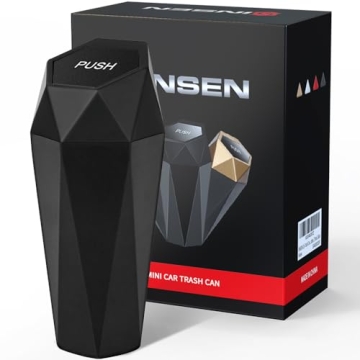 Stylish SINSEN Car Trash Can - Compact & Durable