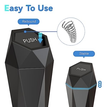 Stylish SINSEN Car Trash Can - Compact & Durable