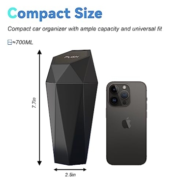 Stylish SINSEN Car Trash Can - Compact & Durable